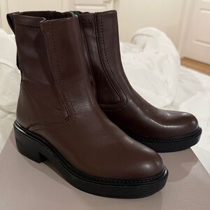 Franco Sarto Dark Brown Ankle Booties